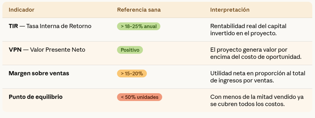 Financial feasibility indicators